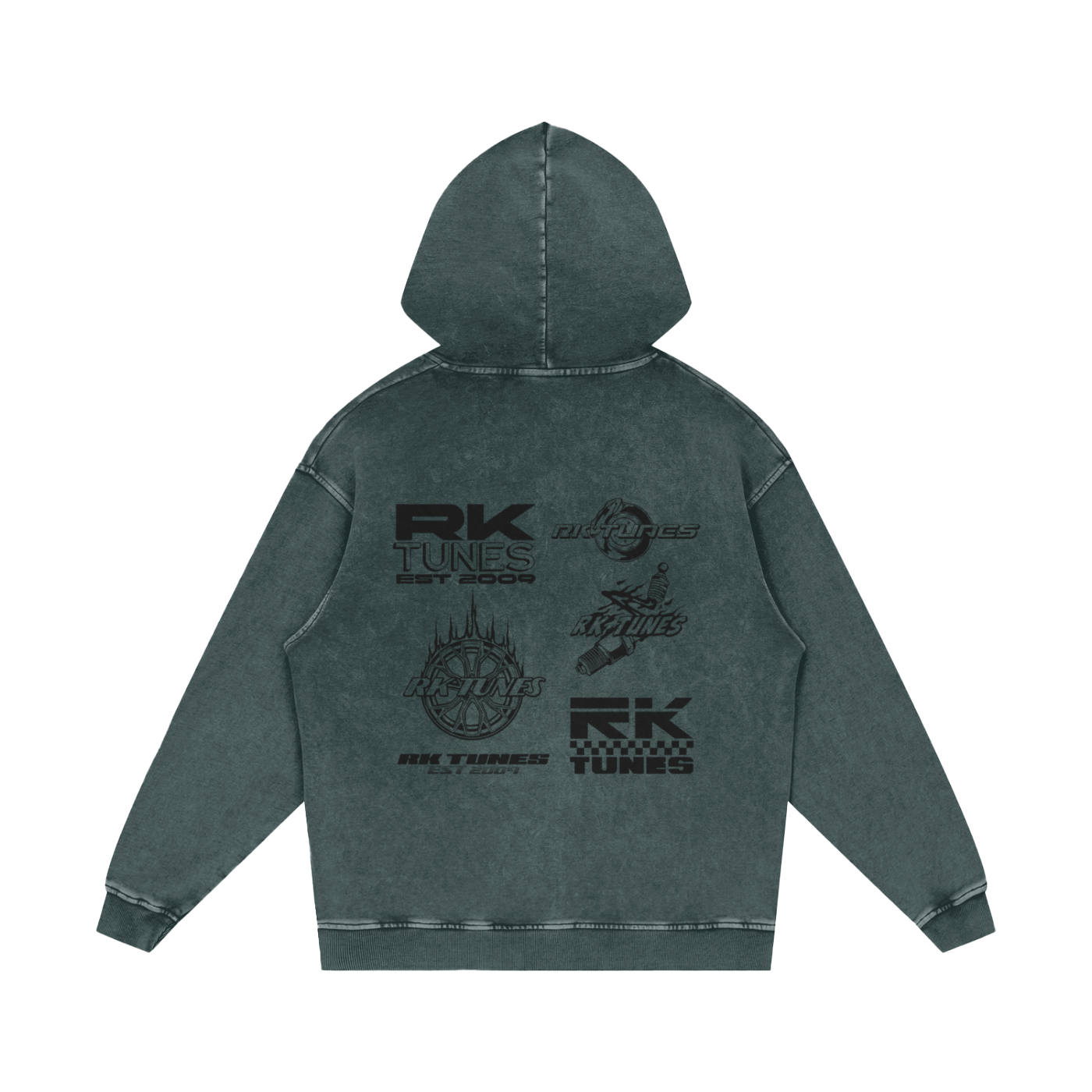 RK LOGOS Snow Washed Hoodie