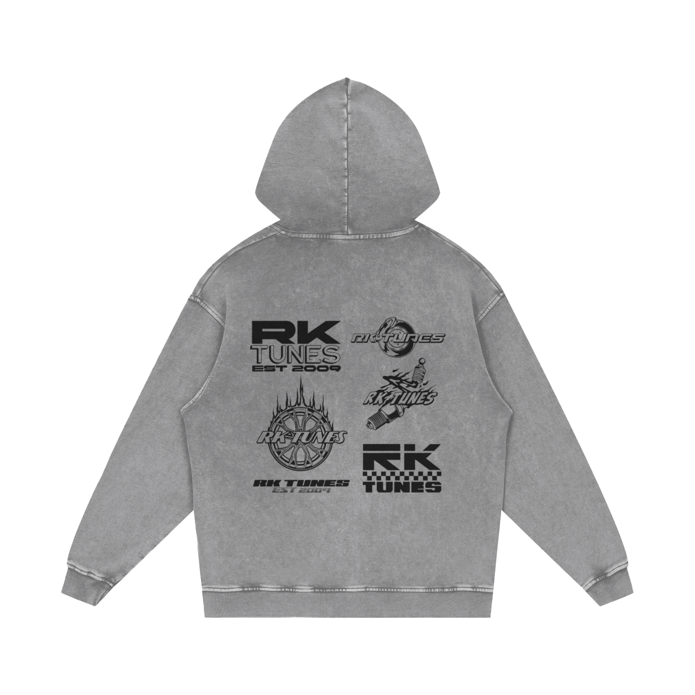 RK LOGOS Snow Washed Hoodie
