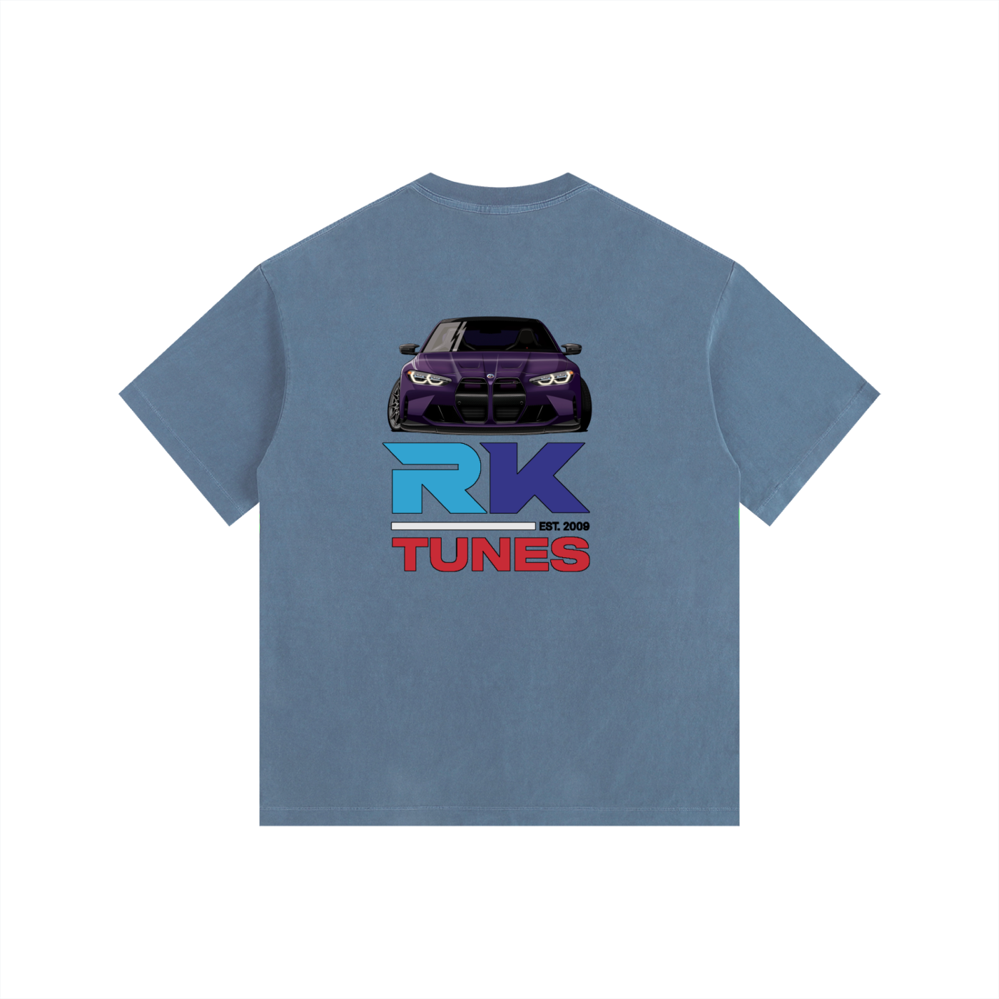 RK Tunes G80 M DESIGN - Vintage Washed Oversized 100% Cotton T-Shirt