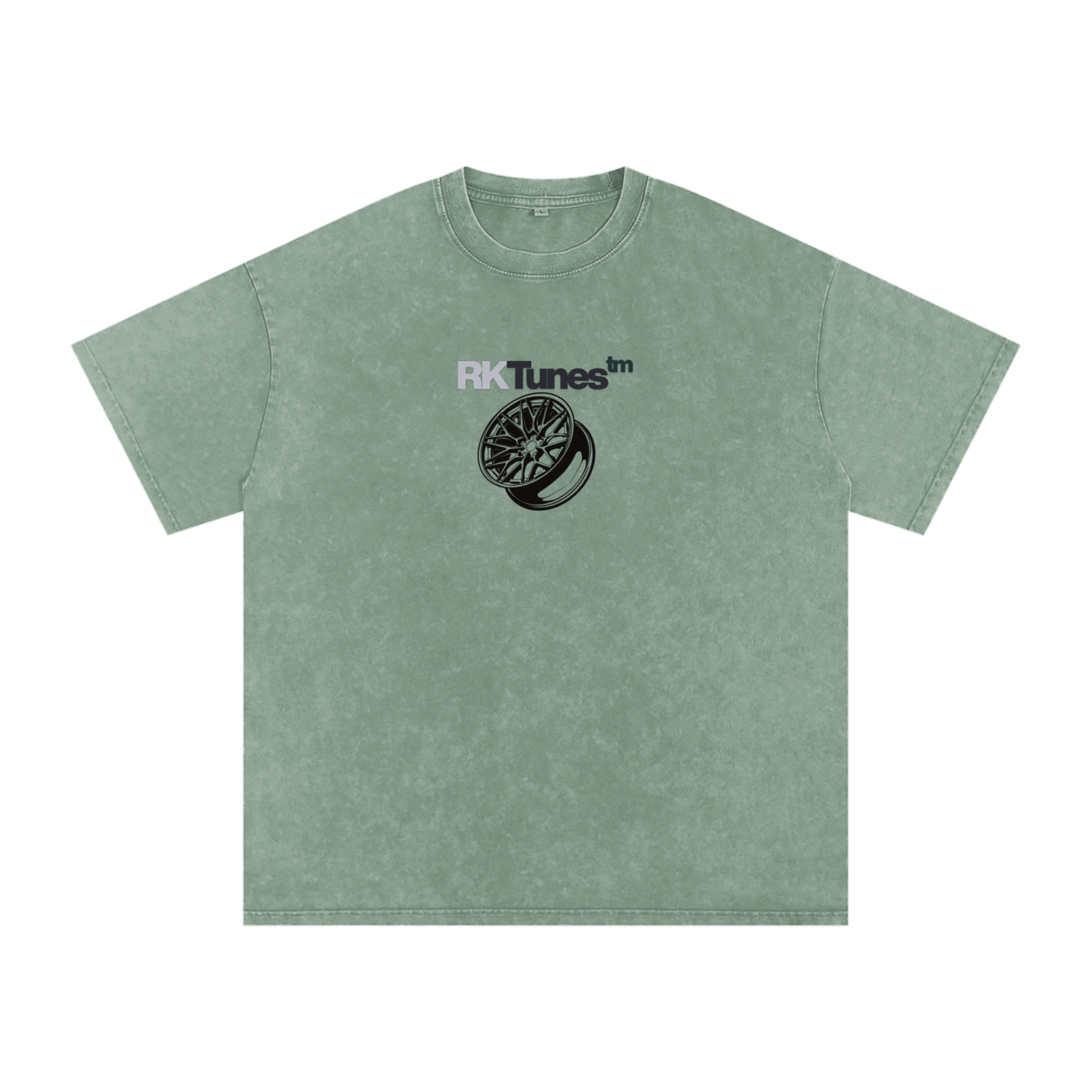 RK 826M Wheel Snow Washed Oversized Cotton T-Shirt