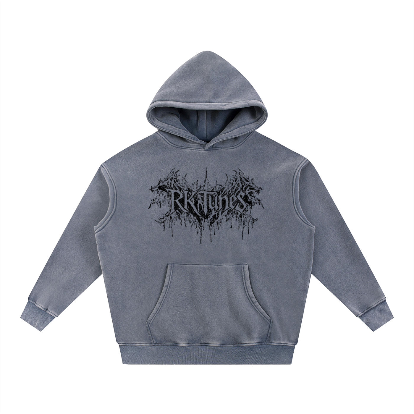 RK Grunge Snow Wash Oversize Hoodie